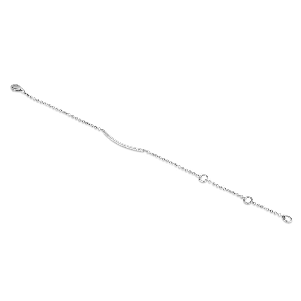 Sterling Silver Pavé Set Lab Grown Diamond Bracelet 0.13ct