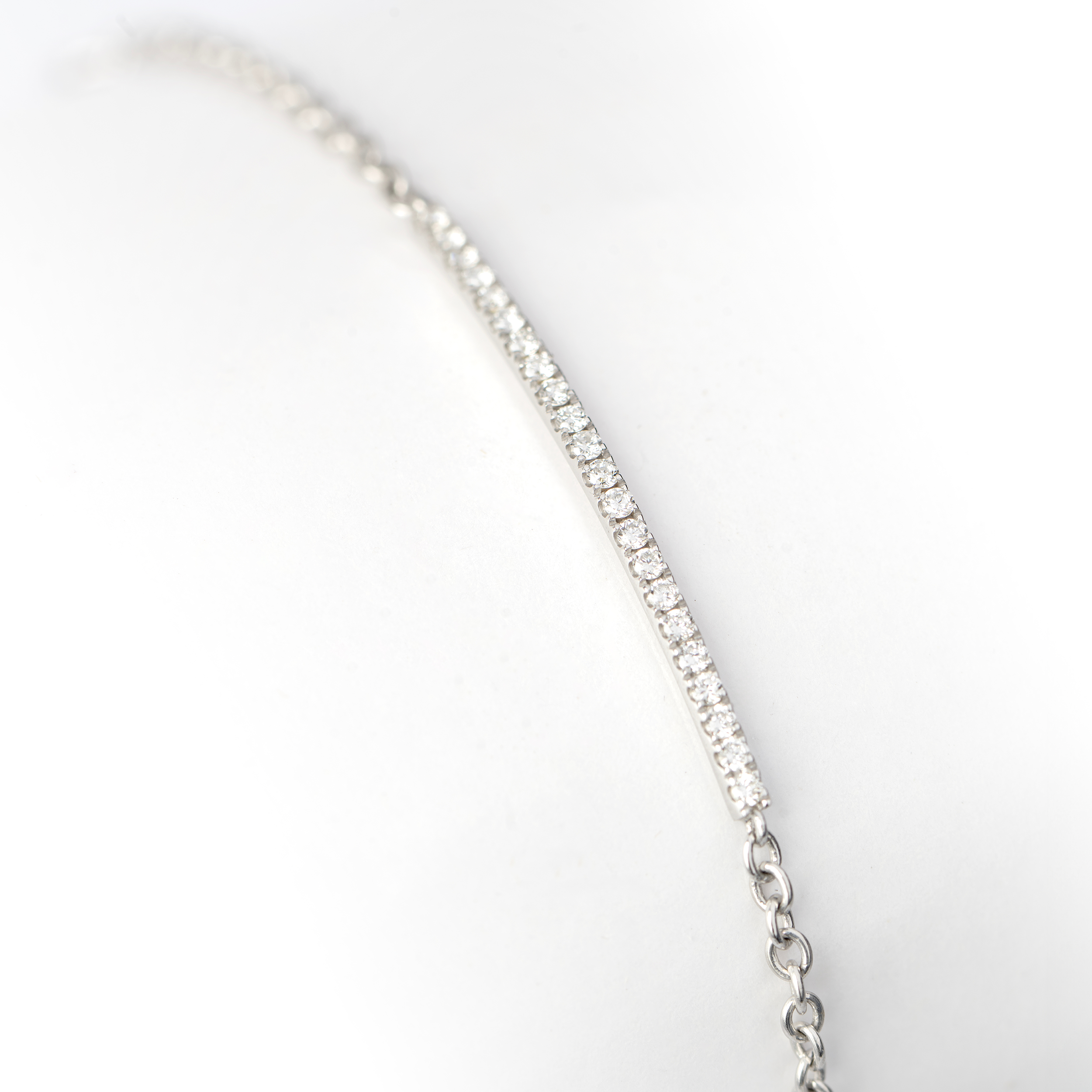 Sterling Silver Pavé Set Lab Grown Diamond Bracelet 0.13ct