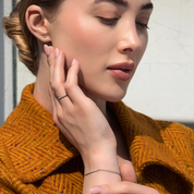 Sterling Silver Pavé Set Lab Grown Diamond Bracelet 0.13ct