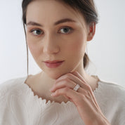 Silver Plated Baguette CZ Ring