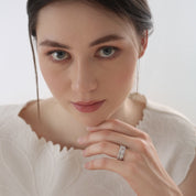 Silver Plated Baguette CZ Ring