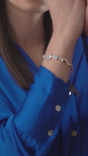 Bracelet with Blue and Clear Stones