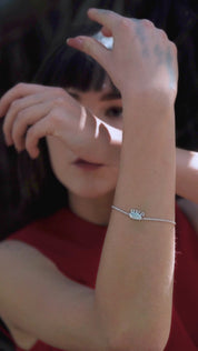 Silver Plated Bracelet with Elephant