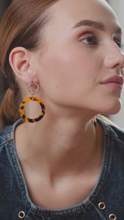 Marbled Tortoise Shell Earrings