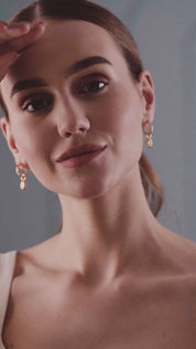 Drop Earrings with Blue Stones