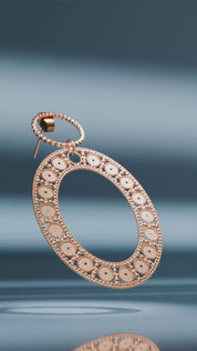 Large Ornate Oval Earrings