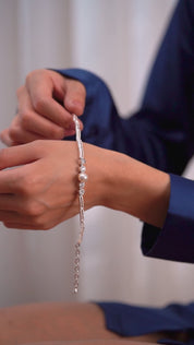 Cubic Zirconia & Pearl Bracelet