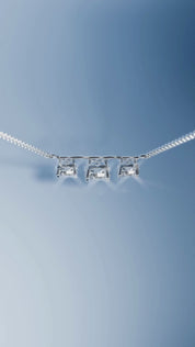 Sterling Silver 3-Stone Lab Grown Diamond Pendant 0.4ct