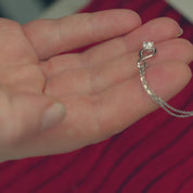 Sterling Silver Lab Grown Diamond Infinity Pendant 0.3ct