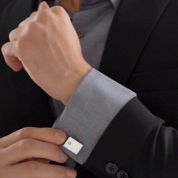 Cufflinks - Clear Stone
