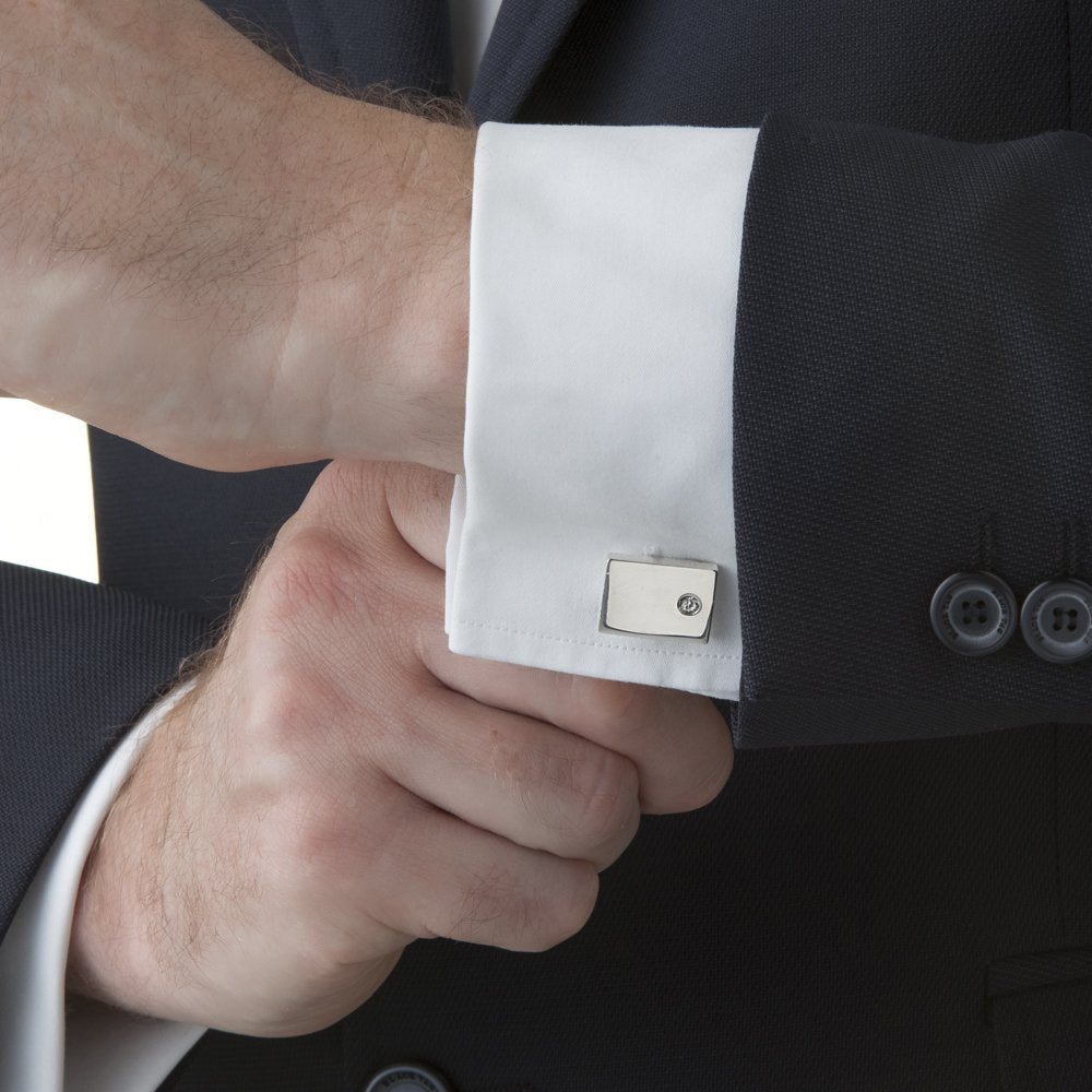 Cufflinks - Clear Stone
