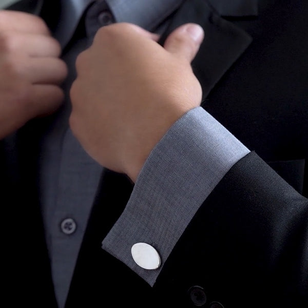 Cufflinks - Clear Stone