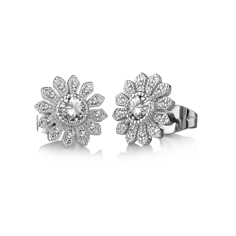 Flower Earrings Clear
