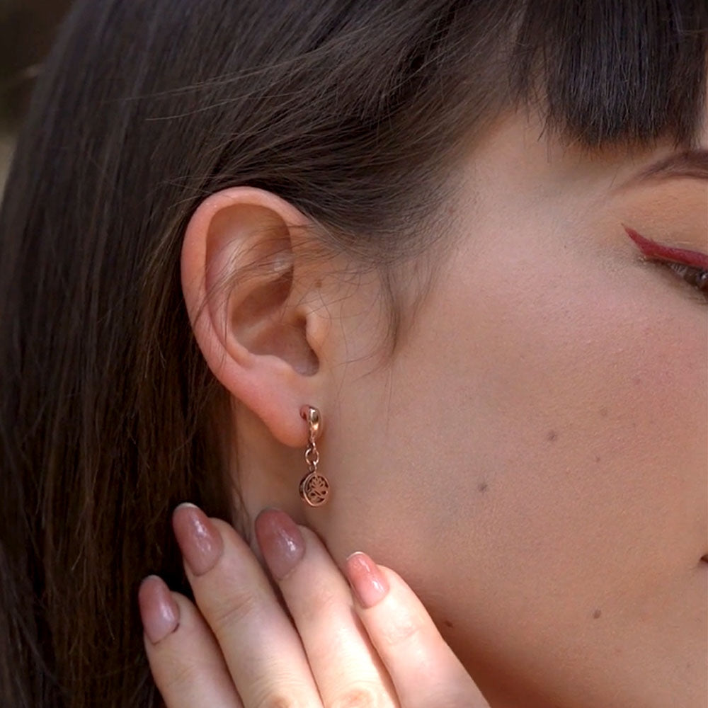 Rose Gold Plated Stud Earrings