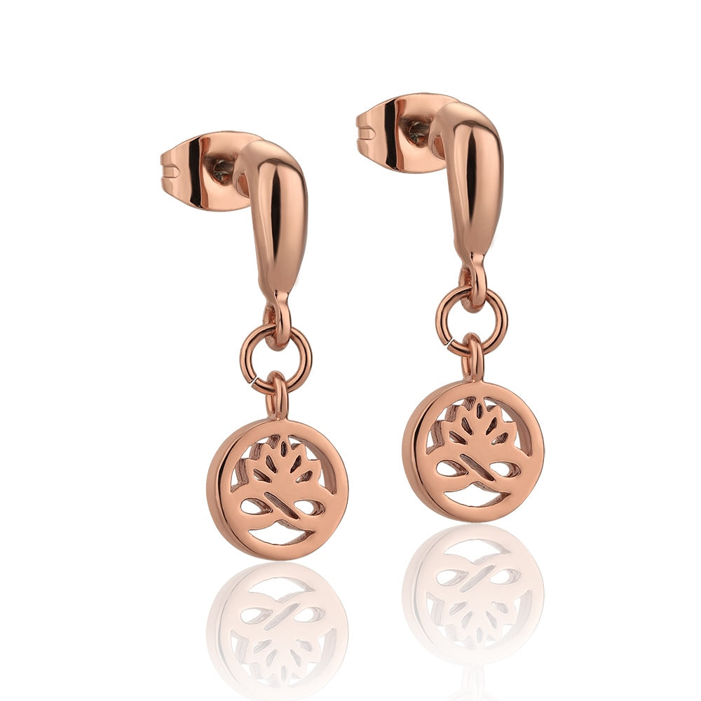 Rose Gold Plated Stud Earrings