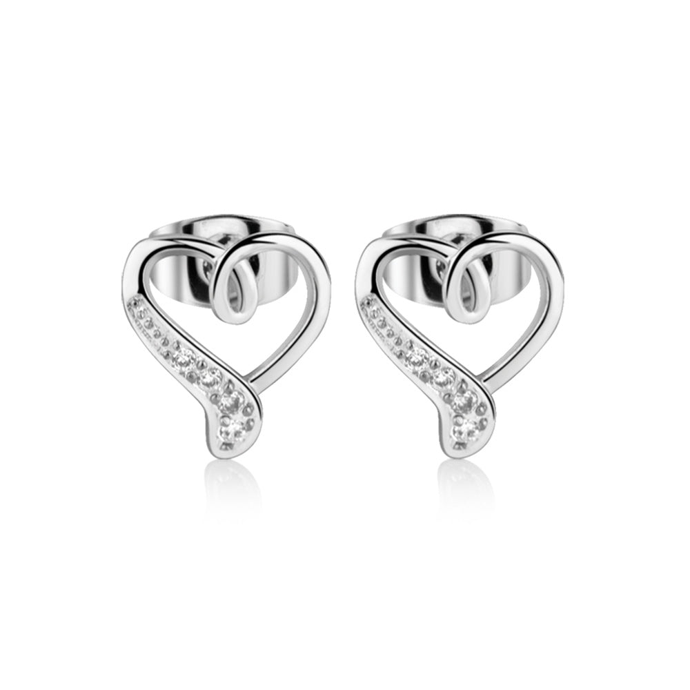 Plated Heart Earrings
