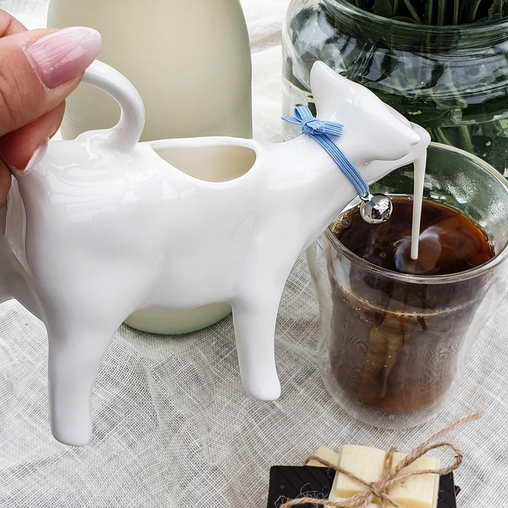 Whiteware Cow Milk Jug 140ml