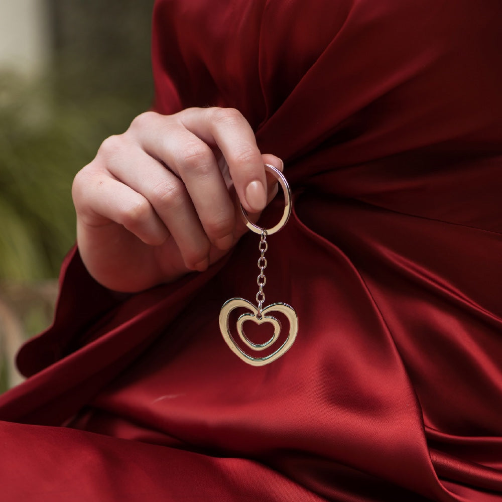 Gold Plated Perfume Bottle Keyring