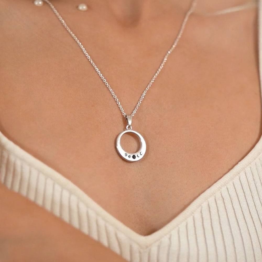 Circle Pendant Coloured Stones