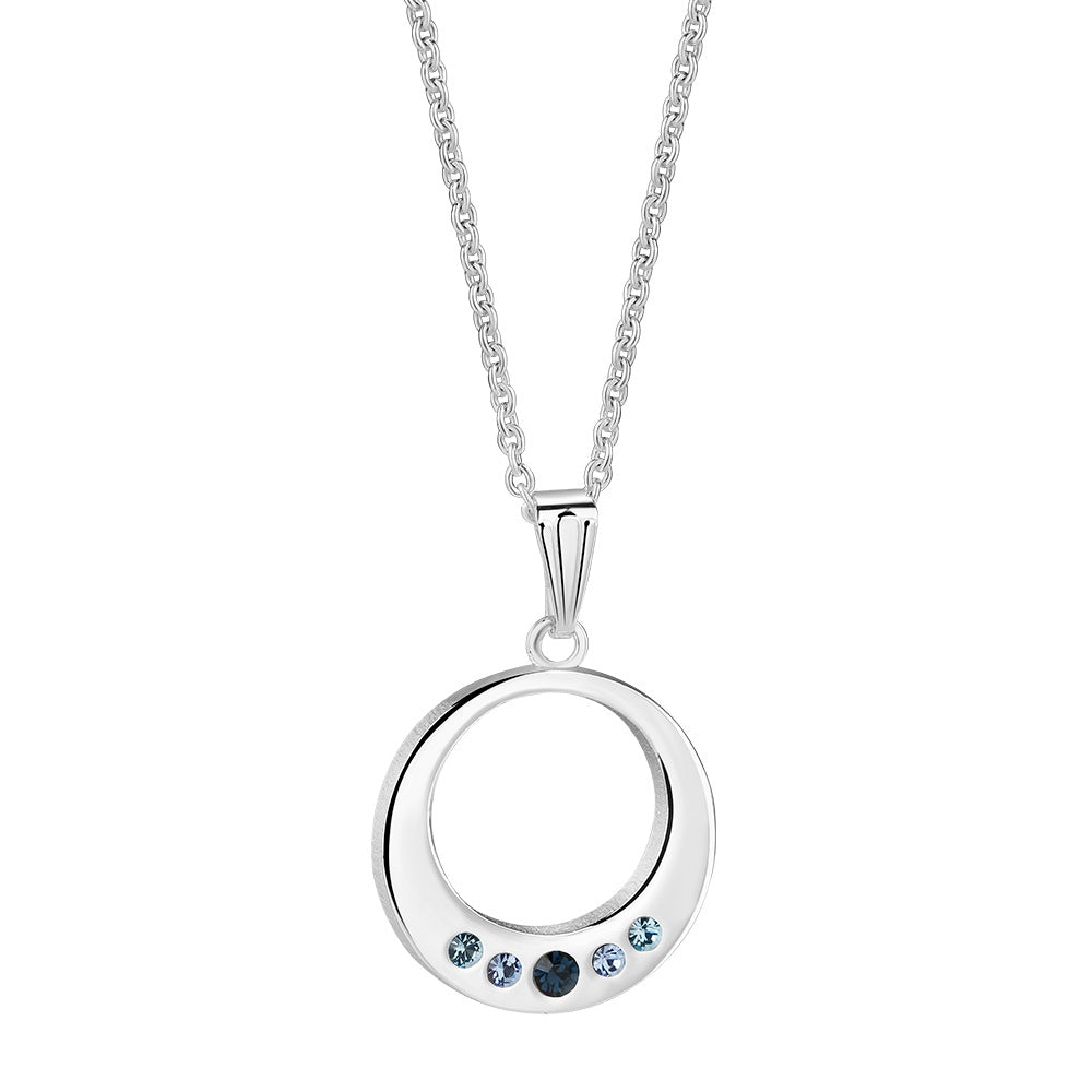 Circle Pendant Coloured Stones