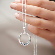 Circle Pendant Coloured Stones