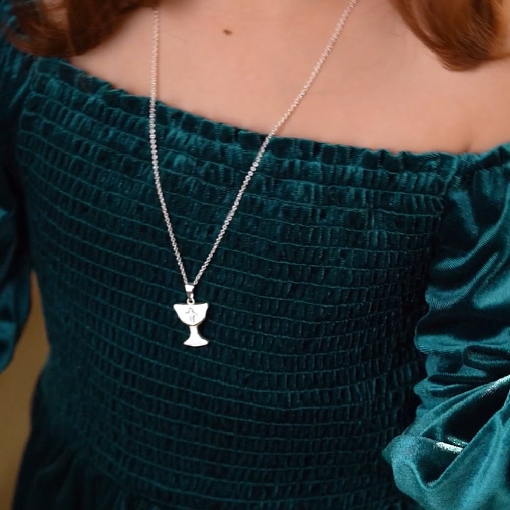 First Communion Pendant with Cross