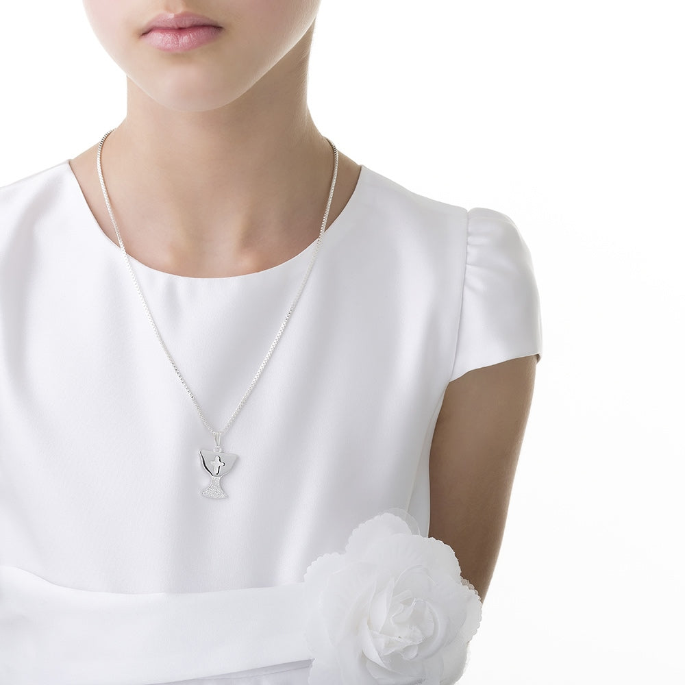 First Communion Pendant with Cross