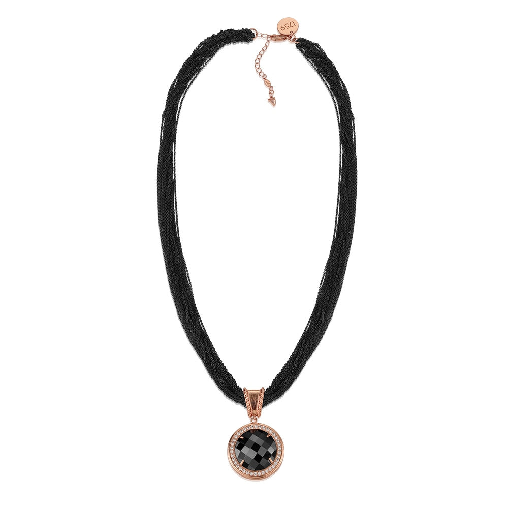 Rose Gold Plated Multi Chain Necklace