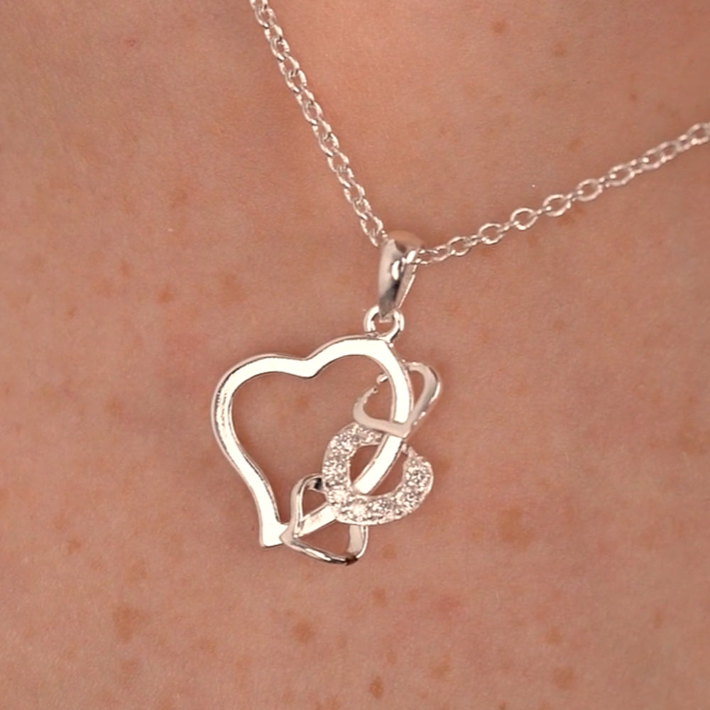 Multi Heart Pendant Clear