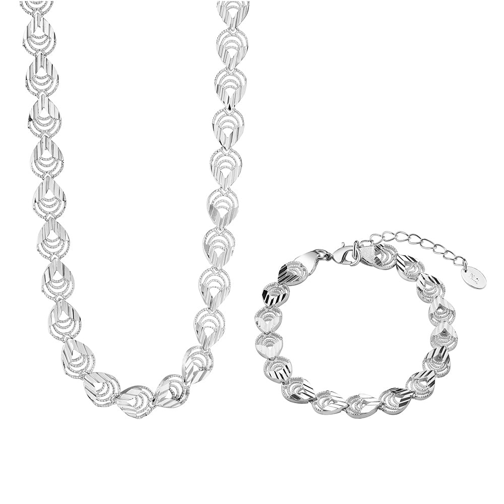 Tear Drop Necklace and Bracelet Set