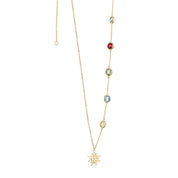 Necklace with Multi Coloured stones