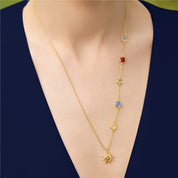 Necklace with Multi Coloured stones