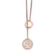Rose Gold Plated Pendant Lotus Flower