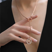 Rose Gold Plated Pendant Lotus Flower