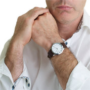 Mens Watch with Leather Strap