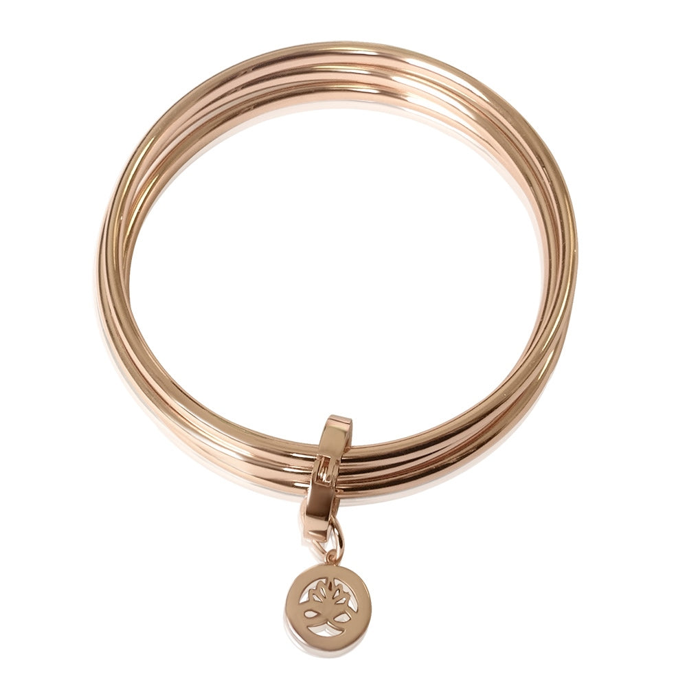 Rose Gold plate Triple Bangle