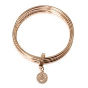 Rose Gold plate Triple Bangle