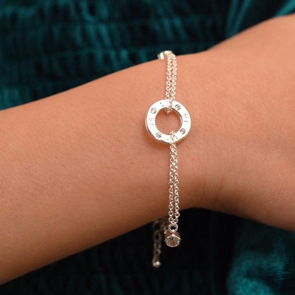Love Bracelet Clear Stones