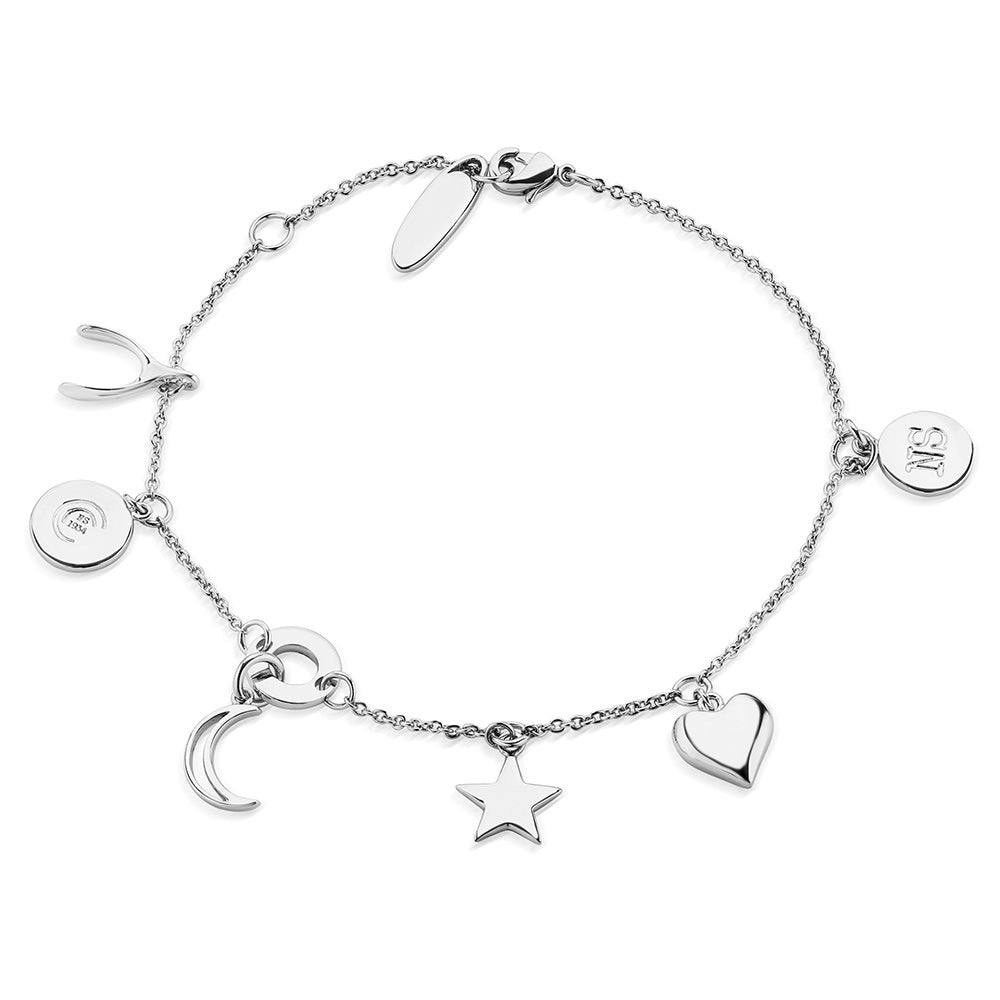 Plated Bracelet Multi Charms