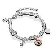 Ti:amo Silver Plated Charm Bracelet