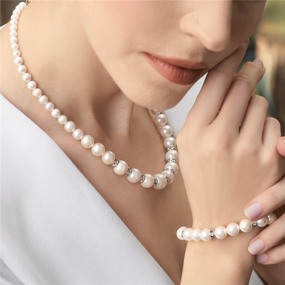 Pearl with Crystal Necklace