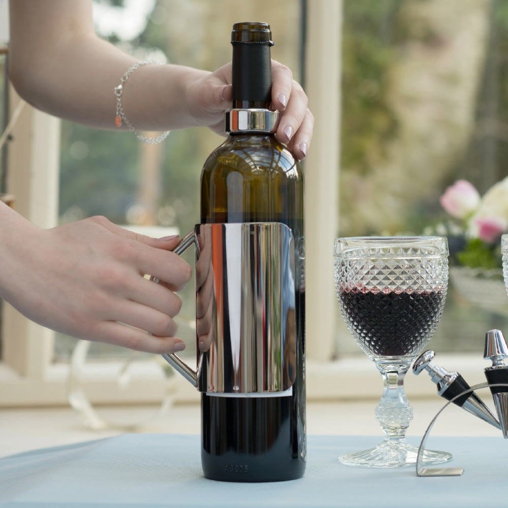 Stainless Steel Bottle holder and Drip Ring – Newbridge Silverware