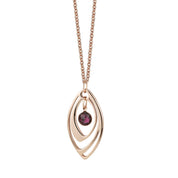 Dew Drop Oval Pendant with Mulberry Stone