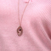 Dew Drop Oval Pendant with Mulberry Stone