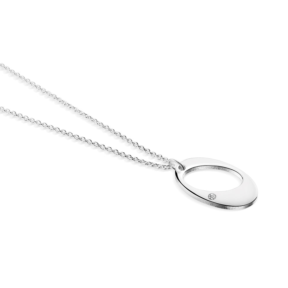 Dew Drop Pendant with Clear Stone