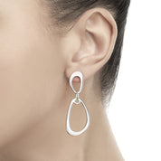 Silver Plated Droplet Earrings