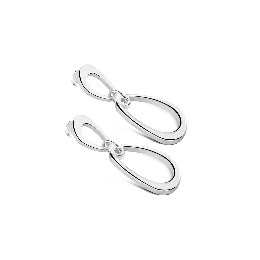 Silver Plated Droplet Earrings