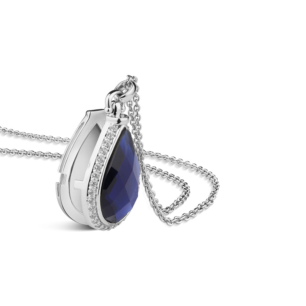 Locket with Sapphire Blue Stone