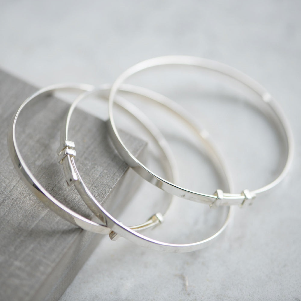 Sterling Silver Christening Bangle