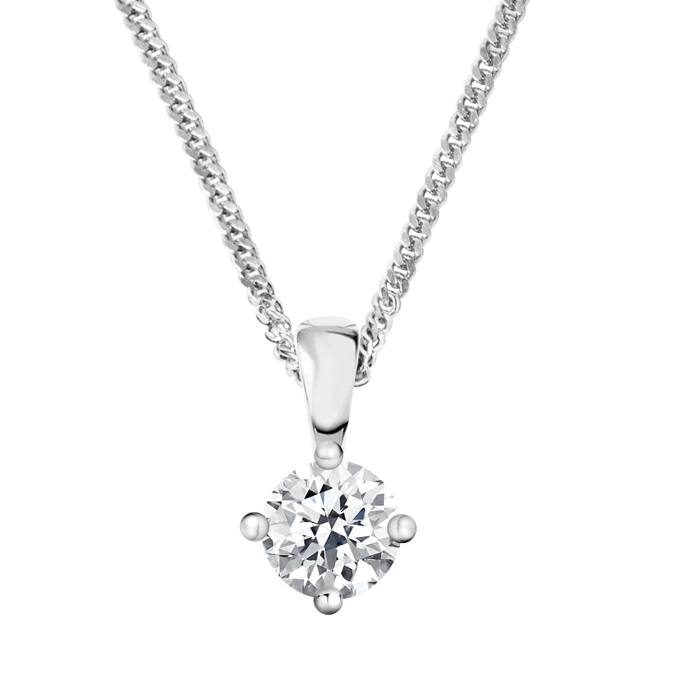 18ct White Gold Diamond Pendant - 0.60ct